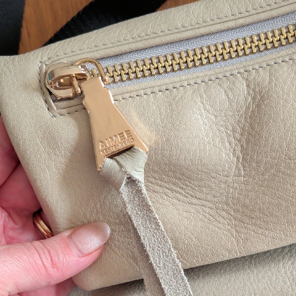 Aimee Kestenberg Zip Me Up Elephant Gray Crossbody Bag - Picture 3 of 11